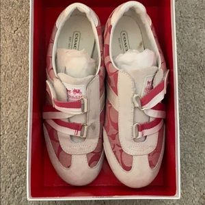 Velcro PINK COACH SNEAKERS